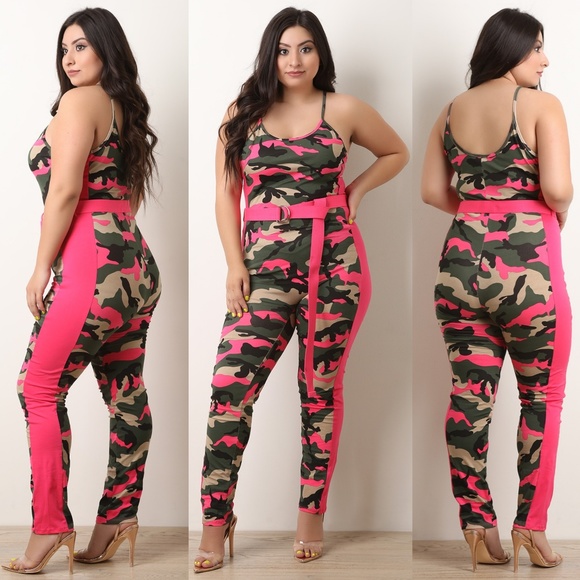 pink camouflage jumpsuit
